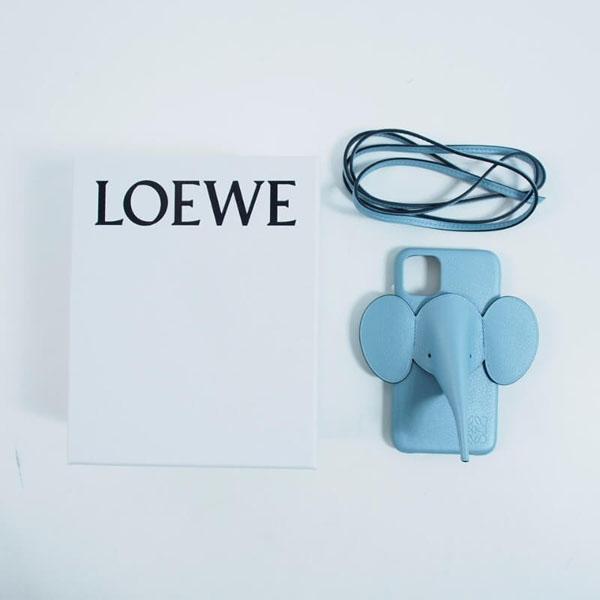 【LOEWE ロエベ iPhoneケース コピー】エレファント Elephant 水色 偽物2020101404